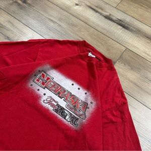 Vintage 2000’s Y2K Red Nebraska Graphic Tee